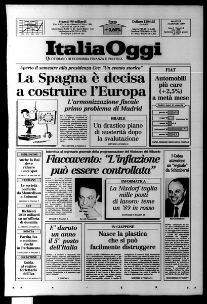 Italia oggi : quotidiano di economia finanza e politica